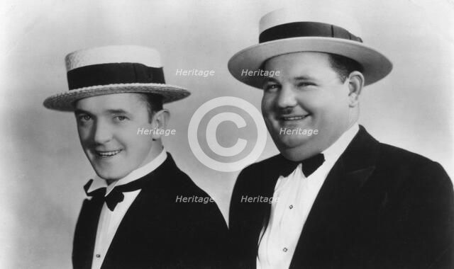 Stan Laurel (1890-1965) and Oliver Hardy (1892-1957), 20th century. Artist: Unknown