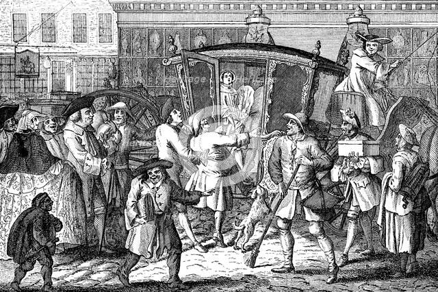 'Stand Coachman, or The Haughty Lady Well Fitted', 1750. Artist: Unknown