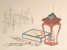 Stand, Box and Writing-Paper, probably 1816., probably 1816. Creator: Shinsai