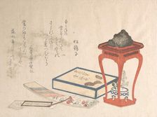 Stand, Box and Writing-Paper, probably 1816., probably 1816. Creator: Shinsai