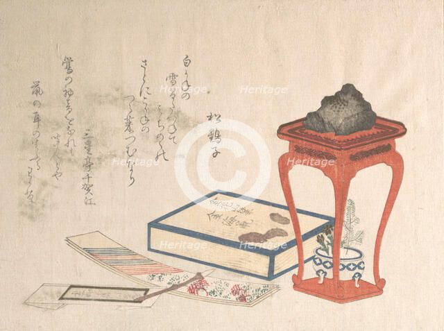 Stand, Box and Writing-Paper, probably 1816., probably 1816. Creator: Shinsai.