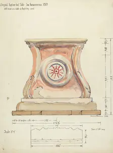 Stand for Baptismal Font, 1935/1942. Creator: Edward Jewett
