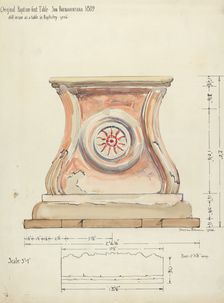 Stand for Baptismal Font, 1935/1942. Creator: Edward Jewett