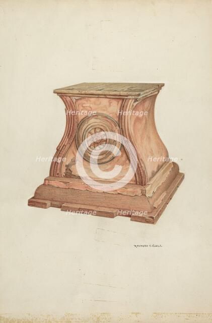 Stand for Baptismal Font, 1935/1942. Creator: Raymond E. Noble.