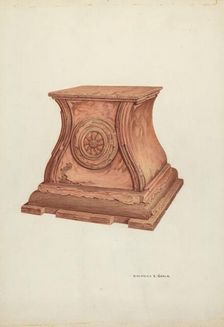 Stand for Baptismal Font, 1935/1942. Creator: Raymond E. Noble