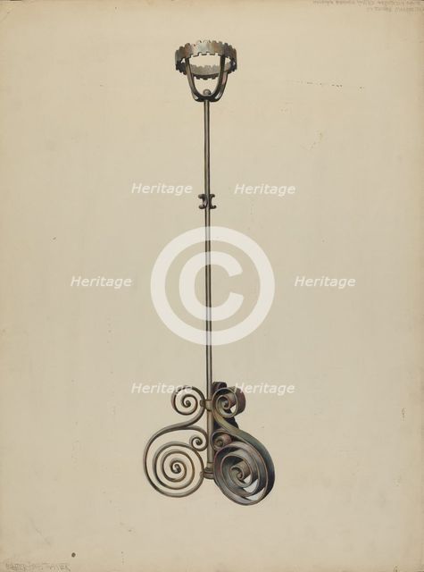 Stand for Incense Burner, c. 1938. Creator: Walter Hochstrasser.