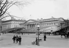 Stand in front of Treasury Bldg., 1913. Creator: Bain News Service