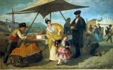 Stand of oranges oil Painting by Federico Maria Eder
