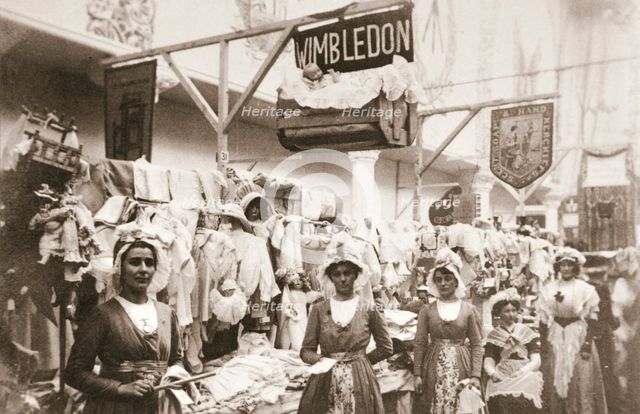 Stand of the Wimbledon branch of the Women's Social and Political Union (WSPU), London, 1911. Creator: Unknown.