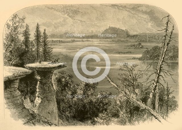 'Stand Rock, on the Wisconsin River', 1874. Creator: Alfred Waud.
