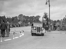 Standard 12 saloon of Miss I Webber competing in the South Wales Auto Club Welsh Rally, 1937 Artist: Bill Brunell