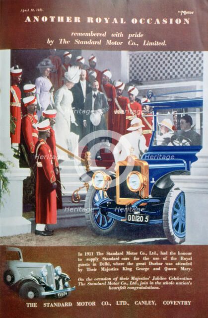 Standard Car advert, 1935. Artist: Unknown