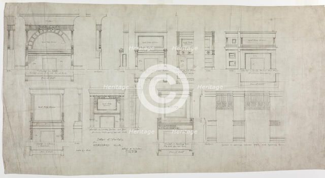Standard Club, Chicago, Illinois, Mantel Details, 1888. Creator: Adler & Sullivan.
