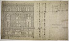 Standard Club, Chicago, Illinois, Revised Elevation and Details, 1887. Creator: Adler & Sullivan