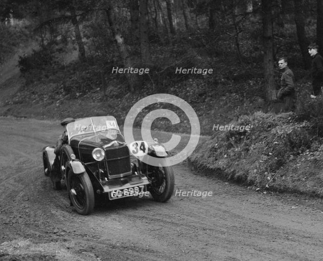Standard Avon open 2-seater of AH Oxenford competing in the JCC Half-Day Trial, 1930. Artist: Bill Brunell.