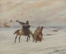 Standard-bearer during the retreat from Russia, 1928