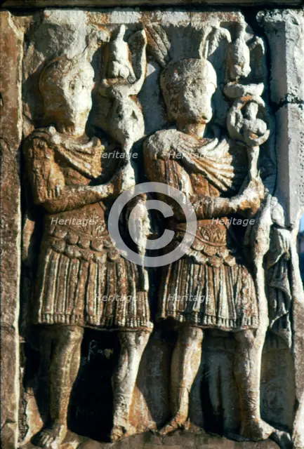 Standard Bearers, Arch of Constantine, relief detail, early 2nd century Artist: Unknown.