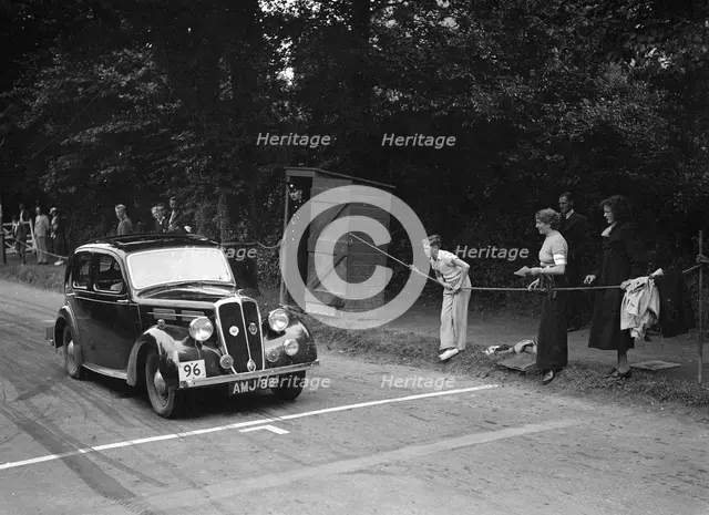 Standard Flying 12 of RS Mantle, winner of a silver award at the MCC Torquay Rally, July 1937. Artist: Bill Brunell.