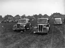 Standard Flying Twelve and Flying Nine at the Standard Car Owners Club Gymkhana, 8 May 1938. Artist: Bill Brunell