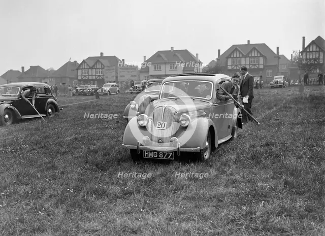 Standard Flying Twelve at the Standard Car Owners Club Gymkhana, 8 May 1938. Artist: Bill Brunell.