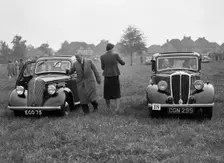 Standard Flying Ten and Standard Ten at the Standard Car Owners Club Gymkhana, 8 May 1938. Artist: Bill Brunell