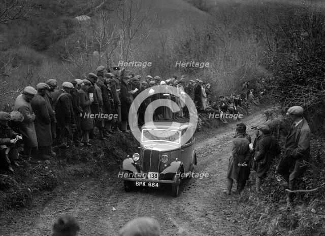 Standard of CS John competing in the MCC Lands End Trial, 1935. Artist: Bill Brunell.