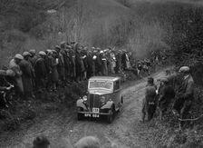 Standard of CS John competing in the MCC Lands End Trial, 1935. Artist: Bill Brunell
