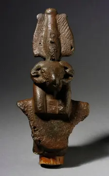 Standard of a Ram Headed God, 26th Dynasty-Ptolemaic Period (664-30 BCE). Creator: Unknown