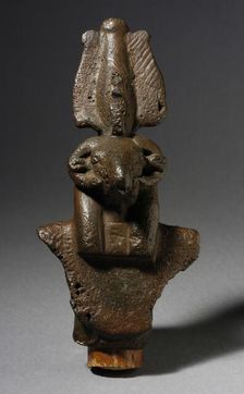Standard of a Ram Headed God, 26th Dynasty-Ptolemaic Period (664-30 BCE). Creator: Unknown