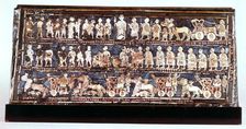 Standard of Ur, the war side, from the Royal Cemetery at Ur, Sumerian, c2500 BC