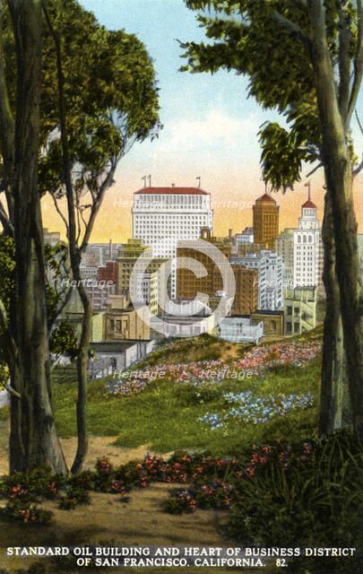 Standard Oil Building and heart of the business district, San Francisco, California, USA, 1926. Artist: Unknown