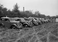 Standard Nine 1936 1052 cc. Reg. No. BRU64. Entry No: 28 . Left of centre: Standard Flying Twelve 1 Artist: Bill Brunell