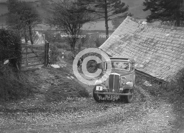 Standard Nine taking part in a Standard Car Owners Club trial. Artist: Bill Brunell.