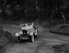 Standard Nine open 2-seater competing in the JCC Half-Day Trial, 1930. Artist: Bill Brunell