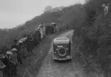 Standard saloon of AG Jones competing in the MCC Lands End Trial, 1935. Artist: Bill Brunell