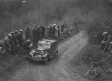 Standard saloon of AJ Borkett competing in the MCC Lands End Trial, 1935. Artist: Bill Brunell