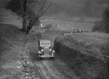 Standard saloon of HSR Payne competing in the MCC Sporting Trial, 1935. Artist: Bill Brunell