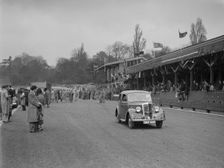 Standard saloon at a race meeting at Crystal Palace, London, 1939. Artist: Bill Brunell