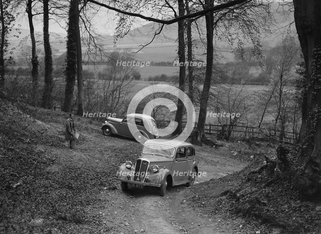 Standard Twelve of K Picken at the Standard Car Owners Club Southern Counties Trial, 1938. Artist: Bill Brunell.