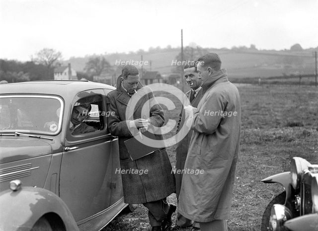 Standard Twelve at the Standard Car Owners Club Southern Counties Trial, 1938. Artist: Bill Brunell.