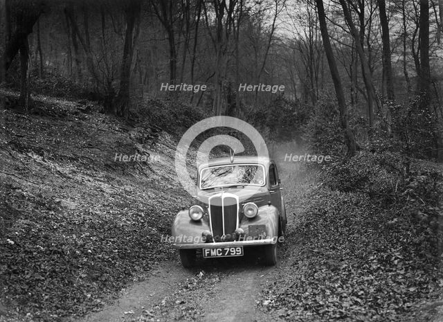 Standard Twelve competing in the Standard Car Owners Club Southern Counties Trial, 1938. Artist: Bill Brunell.