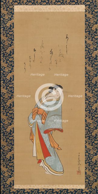 Standing Courtesan, probably 1720s. Creator: Baioken Eishun.