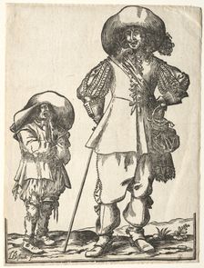 Standing Cavalier and Beggar Boy. Creator: Ludolph Büsinck (German, 1590-1669)