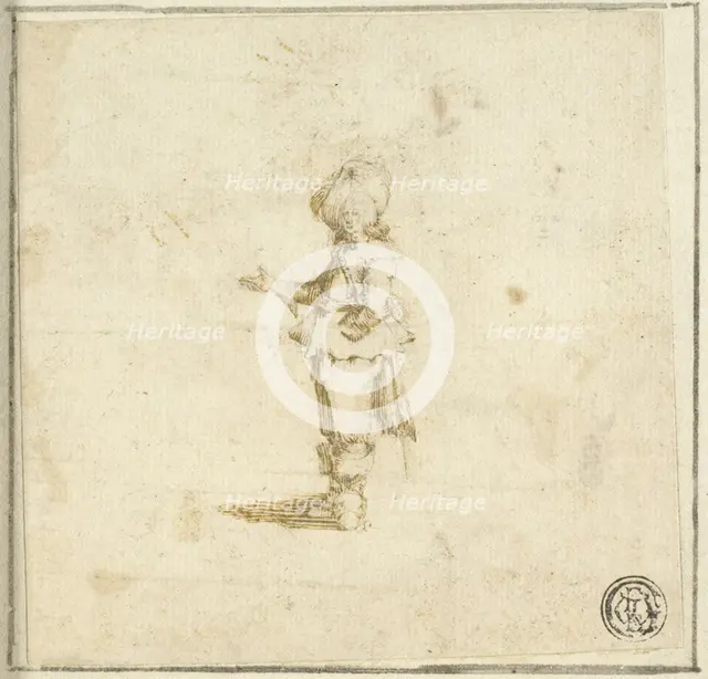 Standing Cavalier, Pointing with Right Hand, n.d. Creator: Stefano della Bella.