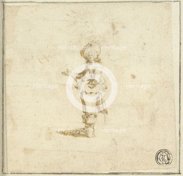 Standing Cavalier, Pointing with Right Hand, n.d. Creator: Stefano della Bella.