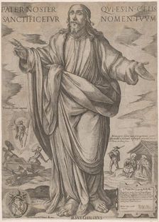 Standing Christ, Blessing from Christ, Mary, and the Apostles ca. 1590-ca. 1610. Creator: Antonio Tempesta