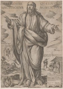 Standing Christ, Blessing from Christ, Mary, and the Apostles ca. 1590-ca. 1610. Creator: Antonio Tempesta