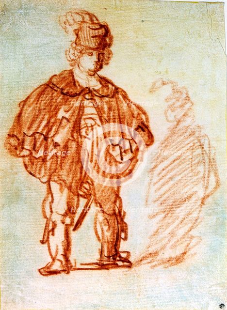 'Standing Actor', 1630s.  Artist: Rembrandt Harmensz van Rijn    