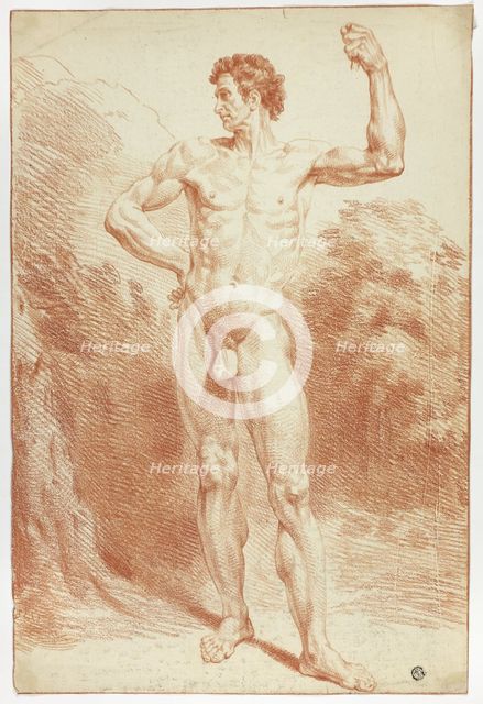 Standing Academic Male Nude, n.d. Creator: Unknown.