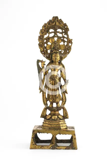 Standing Bodhisattva Guanyin (Avalokiteshvara), Early Tang dynasty, 700-750. Creator: Unknown.